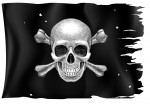 Three types of pirate flag