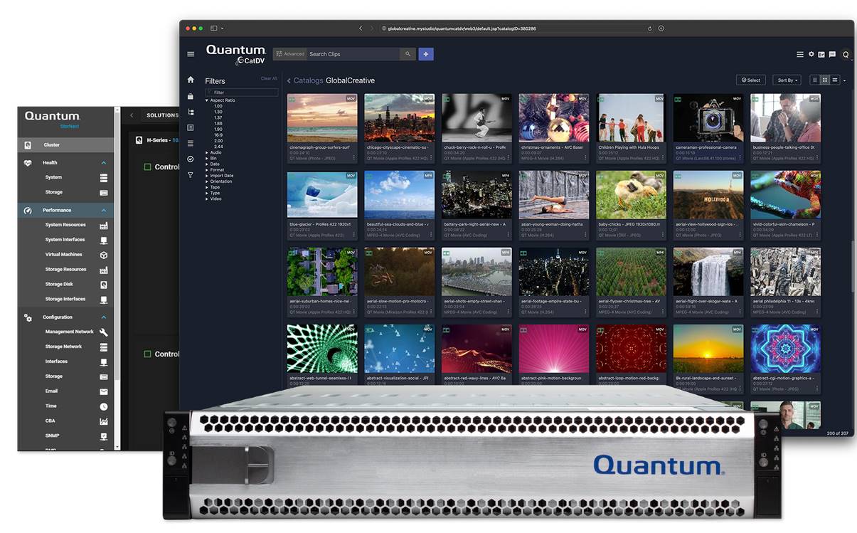 Quantum H4000 Essential, a multimedia bay for small creative teams.