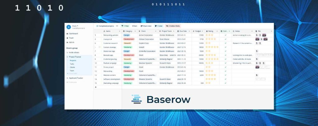 Baserow une alternative européenne et open source à Airtable