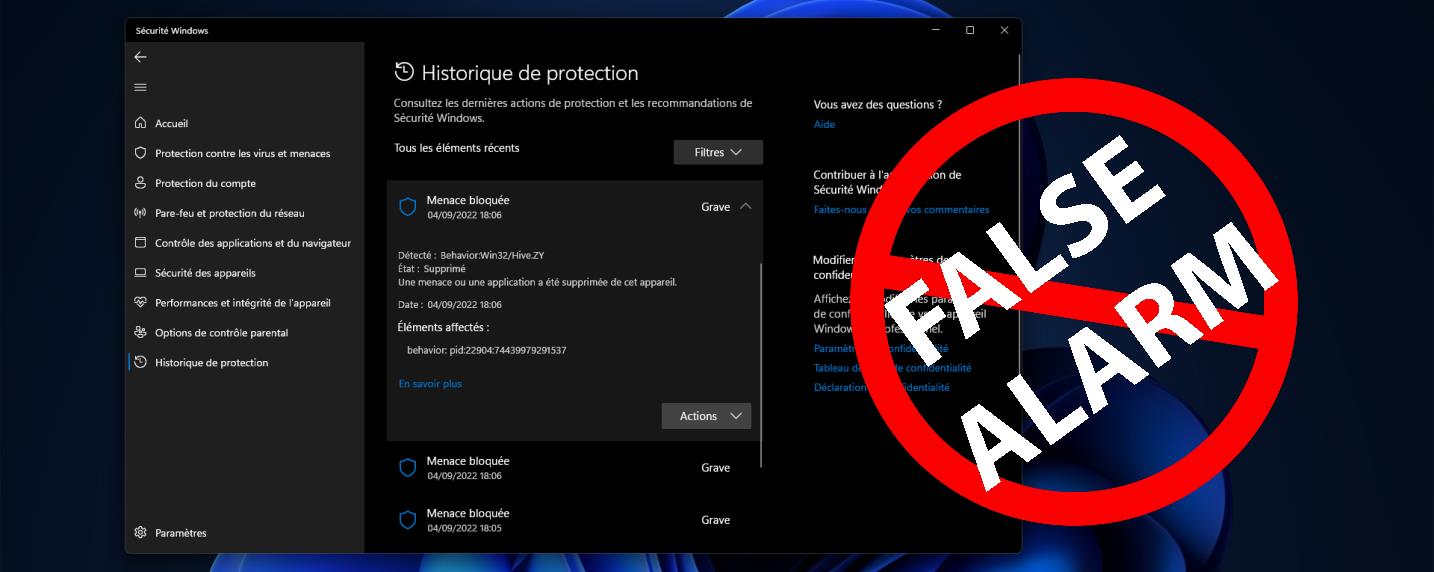 Une fausse alerte Windows Defender fait peur à des millions d'utilisateurs Windows...