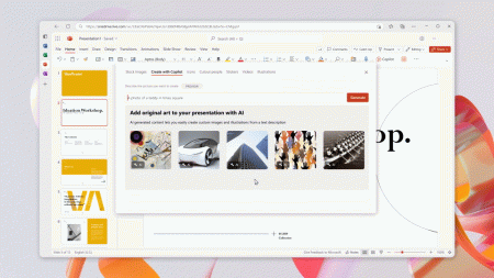 Copilot dans PowerPoint intègre l'IA de génération d'images DALL-E