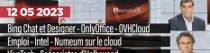 InfoNews Hebdo avec au menu de l'actualité de la semaine Bing, Designer, Intel, OVHCloud, Numeum