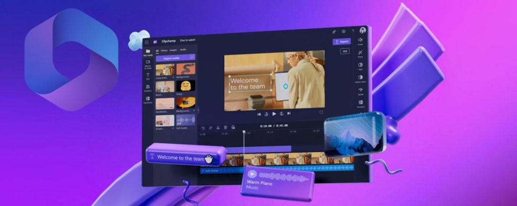 L'éditeur de vidéos Microsoft Clipchamp débarque dans l'univers des entreprises via Microsoft 365