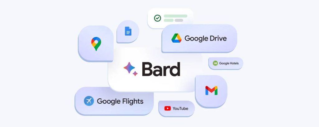 Google Bard s'enrichit désormais d'interactions avec les principaux services de Google