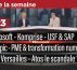 InfoNews Hebdo avec USF contre SAP, Microsoft & Surface, des PC multiécrans, Komprise, des PME en pause, Atos
