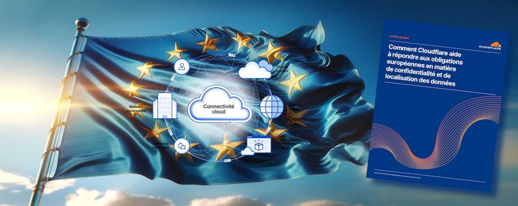 Téléchargez le livre blanc de Cloudflare pour découvrir comment cette plateforme de sécurisation et d'axccélération d'Internet peut vous aider à vous conformer simplement aux nombreuses règlementations européennes.