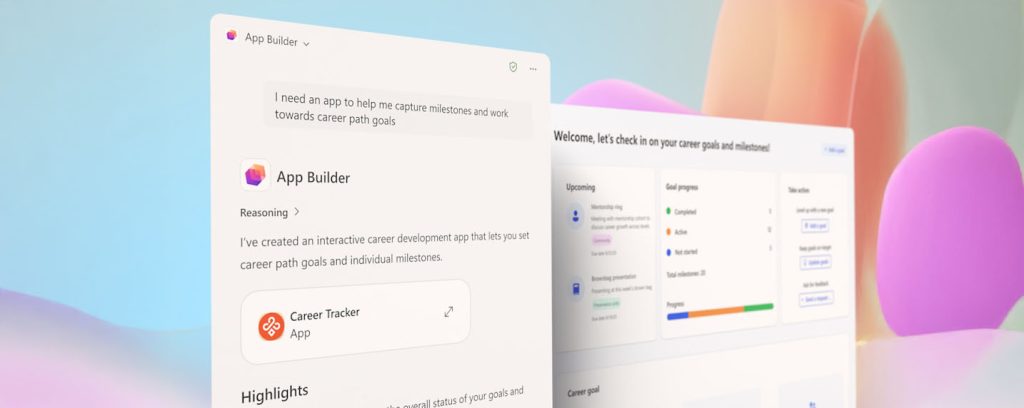 Microsoft 365 Copilot app Builder crée pour vous l'application de vos rêves