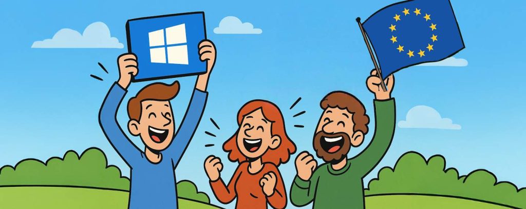 Nouvelle victoire pour le DMA européen : le programme d'extension de vie de Windows 10, ESU, est gratuit en Europe.