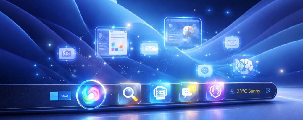 Les agents IA vont se multiplier en barre des tâches en 2026 sous Windows 11