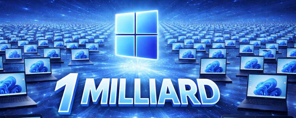 Un milliard d'utilisateurs Windows 11 dans le monde, preuve que le système n'est pas aussi impopulaire qu'on le disait.