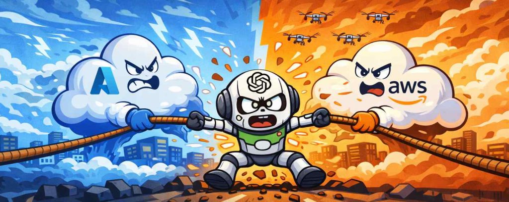 Microsoft envisage de faire un procès à OpenAI si son accord avec AWS ne respecte pas et contourne les exclusivités Azure